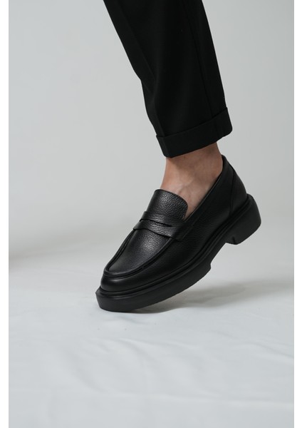 Owen Model Hakiki Deri El Yapımı Erkek Siyah Casual Ayakkabı