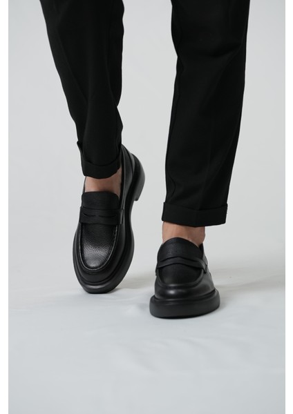 Owen Model Hakiki Deri El Yapımı Erkek Siyah Casual Ayakkabı fırsatları