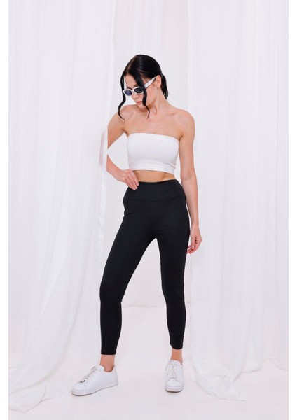 Kadın Siyah Toparlayıcı Yüksek Bel Kadın Günlük ve Spor Tayt fiyatları