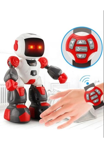 Uzaktan Kumandalı Işıklı Sesli Ses Kaydı Yapan Yürüyen Robot