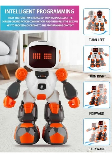 Uzaktan Kumandalı Işıklı Sesli Ses Kaydı Yapan Yürüyen Robot fırsatları