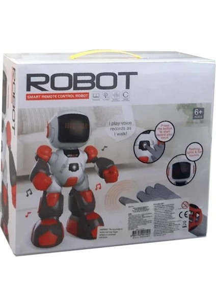 Uzaktan Kumandalı Işıklı Sesli Ses Kaydı Yapan Yürüyen Robot indirimleri