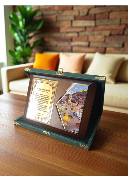 Kişiye Özelvıp Lüks Deri Kulu Ahşap Plaket fırsatları