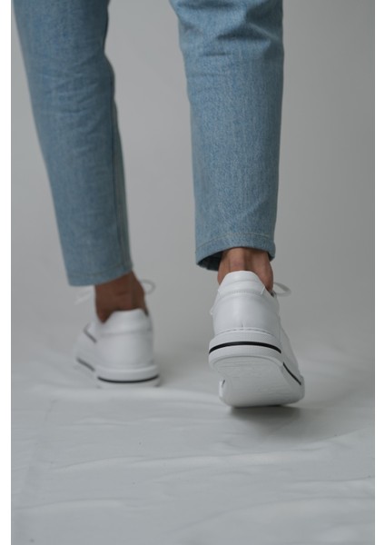 Terezza Model Hakiki Deri El Yapımı Erkek Beyaz Sneakers Ayakkabı fırsatları