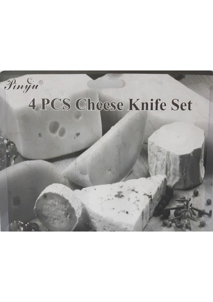 Mermer Desenli 4'lü Peynir Bıçak Seti, Şık ve Kullanışlı Mutfak Aksesuarı modelleri