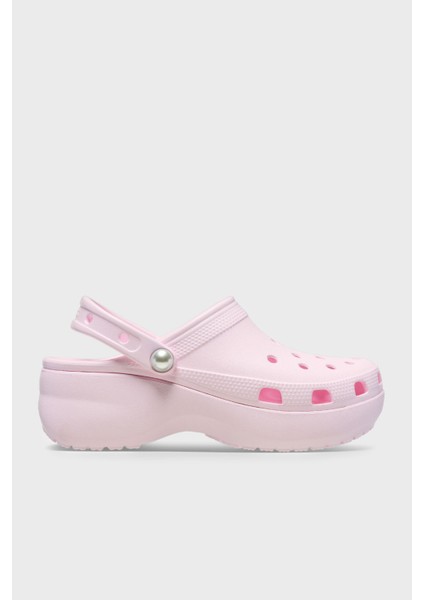 Classic Platform Pearl Clog Ayarlanabilir Kayışlı Inci Detaylı Terlik Bayan Terlik 211231