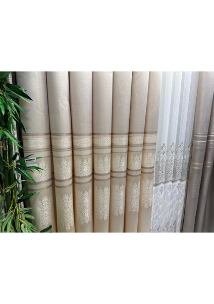 Nivemeshome FT632255 V-115 Antakya Krem 1/3 Sık Pileli Fon Perde Apm fiyatları