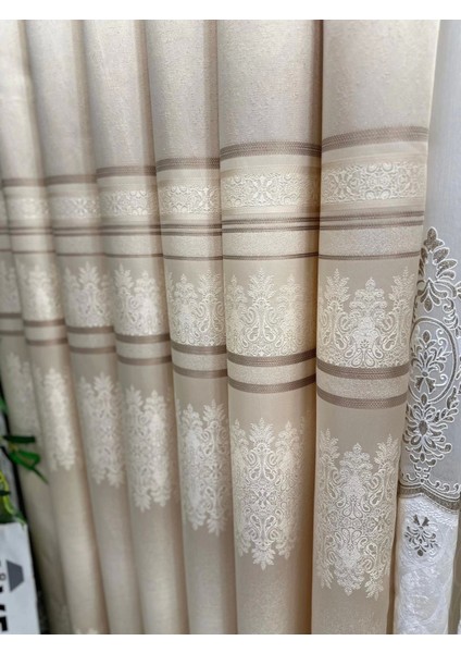 Nivemeshome FT632255 V-115 Antakya Krem 1/3 Sık Pileli Fon Perde Apm fırsatları