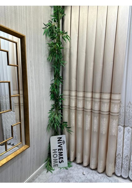 Nivemeshome FT632255 V-115 Antakya Krem 1/3 Sık Pileli Fon Perde Apm indirimleri