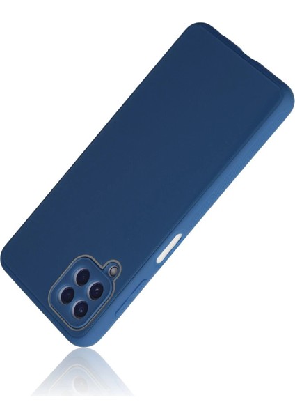 Samsung Galaxy A22 Kılıf Glass Kapak - Mavi - NEONX3061-2658