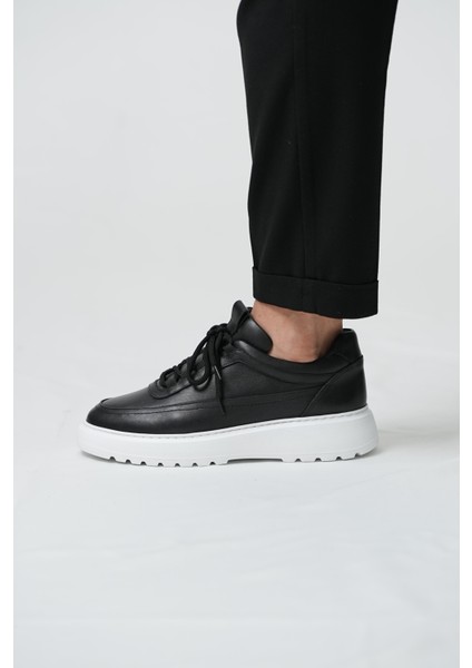 Drew Model Hakiki Deri El Yapımı Erkek Siyah Sneakers Ayakkabı fırsatları