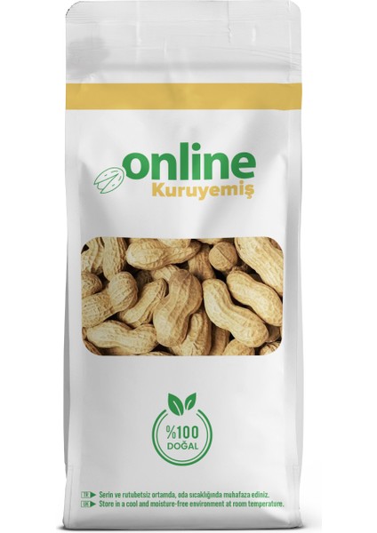 Kabuklu Sade Kavrulmuş Yer Fıstığı Tuzsuz 1000 Gram
