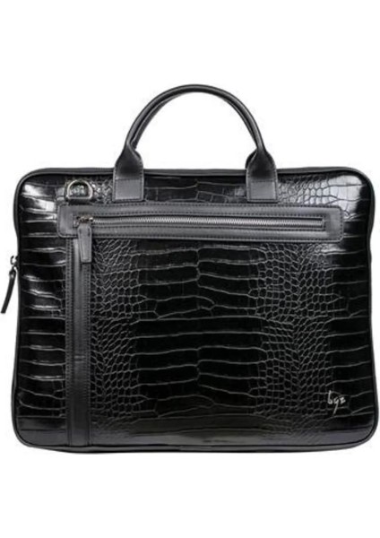 -245 Kroko Siyah Leptop Evrak Çantası Omuzdan Askılı 39X30X5 cm fiyatları