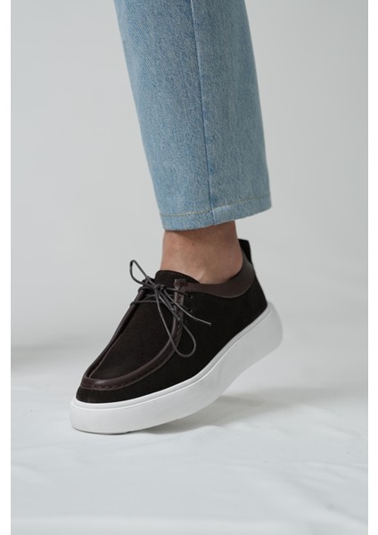 Orion Model Hakiki Deri El Yapımı Erkek Kahverengi Süet Casual Ayakkabı modelleri