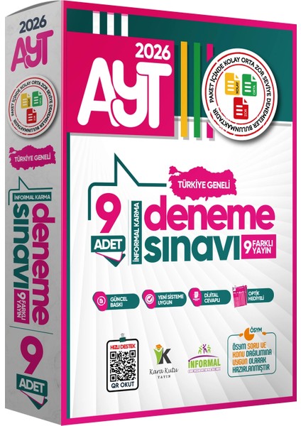 2026 Ayt Türkiye Geneli Kurumsal 9lu Paket Deneme Sınavı Dijital Cevaplı