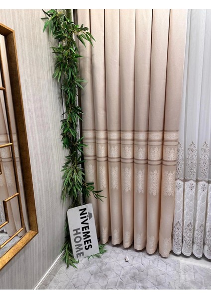 Nivemeshome FT632255 V-115 Antakya Krem 1/3 Sık Pileli Fon Perde Apm modelleri