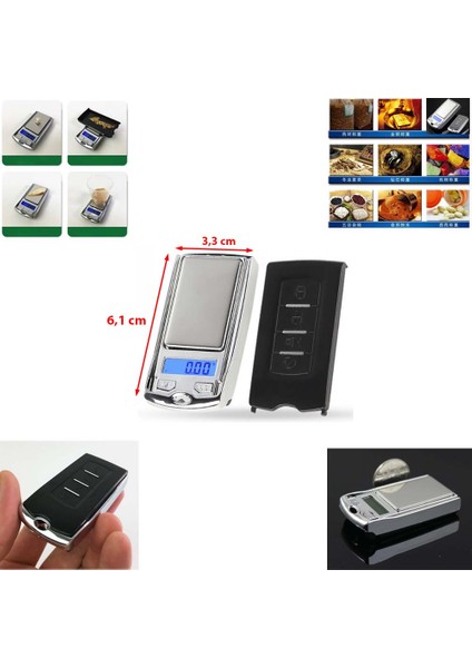 Mini Dijital Hassas Cep Ölçeği Araba Anahtarı Görünümlü Terazi Mücevher Vb. Terazisi LCD Ekran Elektronik Kuyumcu Tartısı Anahtarlık (Max: 200 Gr.) modelleri