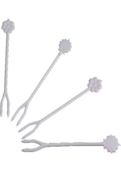 Beyaz Plastik Cips ve Tatlı Çatalı 1000 Adet Paket