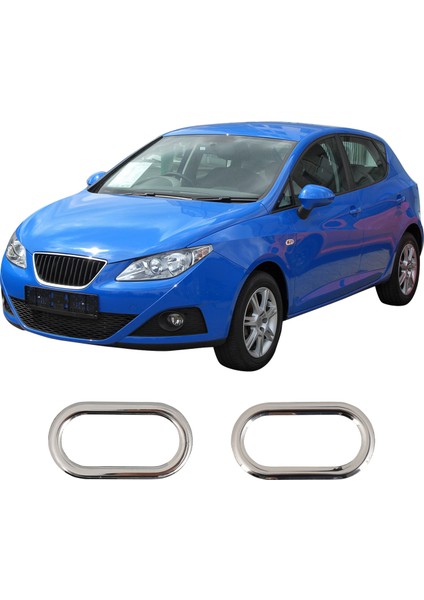 Seat Ibiza 4 Uyumlu 2009 ve Üzeri Krom Sinyal Çerçevesi 2 Parça Paslanmaz Çelik