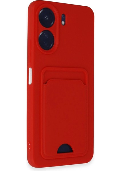 Xiaomi Redmi 13C Kılıf Kelvin Kartvizitli Silikon - Kırmızı - NEONX9307-2716 fiyatları