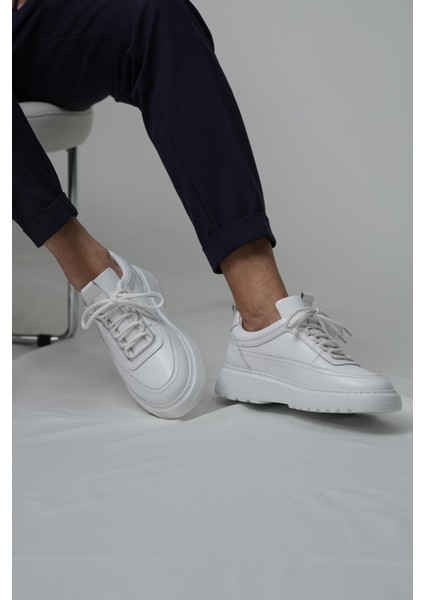 Drew Model Hakiki Deri El Yapımı Erkek Beyaz Sneakers Ayakkabı fırsatları