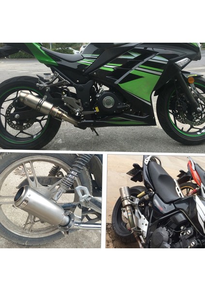 51MM Evrensel Motosiklet Egzoz Kaçış Motosiklet Scooter Kir Bisiklet Susturucu Boru Paslanmaz Çelik (Yurt Dışından) fiyatları
