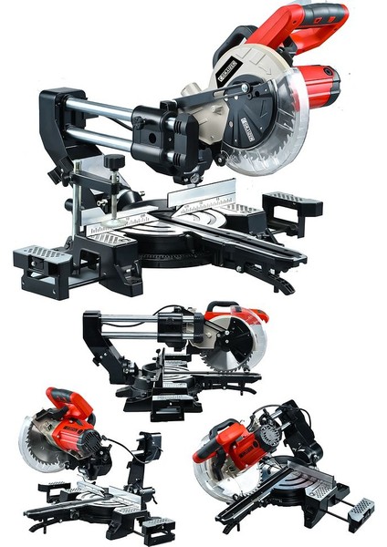 Kızaklı Gönye Kesme Makinesi 1800W 255×30×2.8×40T-KIRMIZI