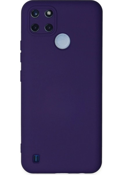 Realme C25Y Kılıf Nano Içi Kadife Silikon - Mor Svlrs