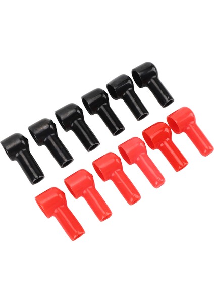 12 Adet Akü Terminali Önyükleme Yalıtım Kapağı 6 Kırmızı 6 Siyah Kablo Pabucu Koruyucu Kapak Kapağı Araç Deniz Ticari (Yurt Dışından) fiyatları