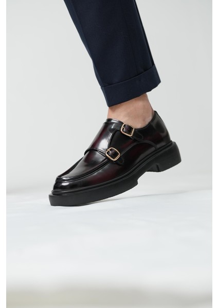 Gody Model Hakiki Deri El Yapımı Erkek Bordo Açma Casual Ayakkabı modelleri