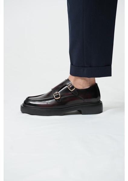 Gody Model Hakiki Deri El Yapımı Erkek Bordo Açma Casual Ayakkabı fırsatları