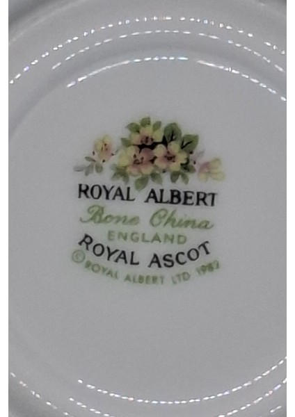 Royal Ascot Duble Kahve Fincan Tabağı Porselen Tek Tabak Vintage 12.5 cm modelleri
