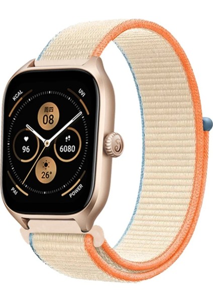 Watch 22MM Hasırlı Cırtcırtlı Kordon - Krem - NEONX2385-5703