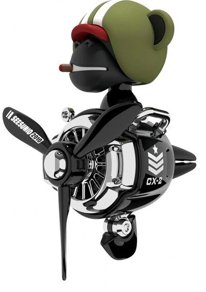 Pervaneli Klima Süsü Oto Koku Klipsi Sallanan Başlı Pilot Gorilla Araba Hava Ferahlatıcı Yeşil