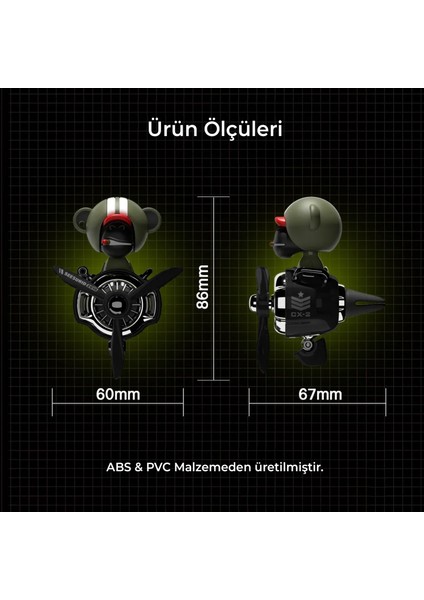 Pervaneli Klima Süsü Oto Koku Klipsi Sallanan Başlı Pilot Gorilla Araba Hava Ferahlatıcı Yeşil indirimleri