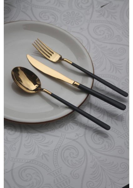 6'lı Titanyum Gold Siyah Yemek Bıçak Seti, Şık ve Dayanıklı Mutfak Araçları modelleri