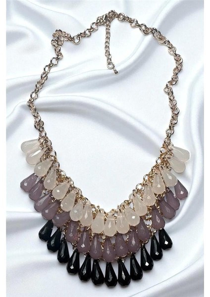 Kristal Damla Abartı Kolye K