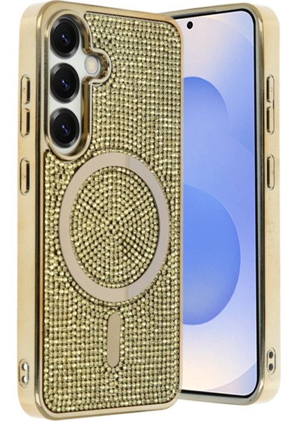 Samsung Galaxy S25 Helen Magsafe Kapak - Gold - NEONX3924-4122