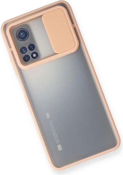 Xiaomi Mi 10T Kılıf Palm Buzlu Kamera Sürgülü Silikon - Pembe - NEONX3142-4706