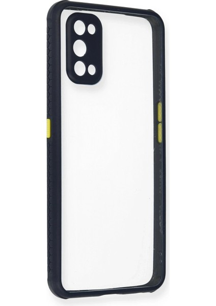 Realme 7 Pro Kılıf Miami Şeffaf Silikon - Lacivert - NEONX1410-2865