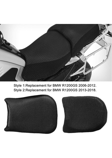 Motosiklet Koruyucu Koltuk Minderi Örtü Kumaşı Sele Koltuk Örtüsü Serin Yastık Koruyucu Isı Yalıtım Mesh Pad Değiştirme R1200GS 2006-2018 (Yurt Dışından)