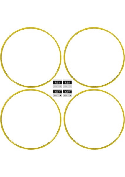 4 Adet Jant Koruyucu Curb Döküntü Önleme Kendinden Yapışkanlı Evrensel Abs Jant Guard Trim Yüzükler 18 Inç Hub Sarı (Yurt Dışından)