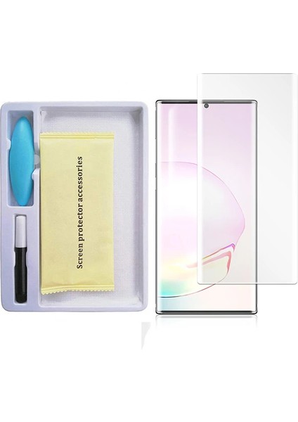 Ally Sm Galaxy Note 20 Full Uv Liquid+Uv Işık 3D Kırılmaz Cam Ekran Koruyucu-(19 - NEONX5494-47