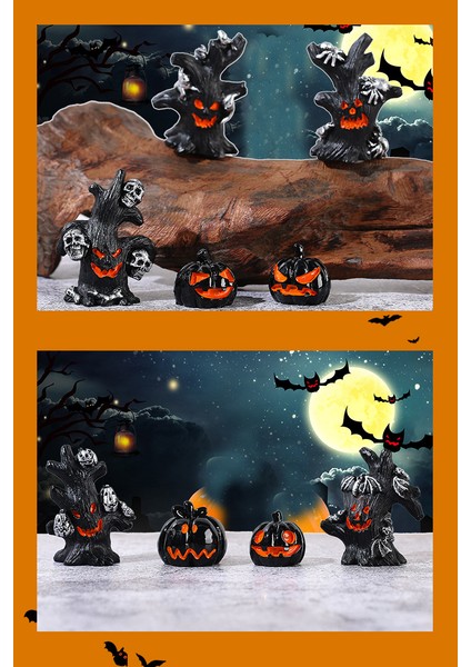 Cadılar Bayramı Aksesuar Ağaç Hayalet Kabak Ağaç Dekorasyon Reçine Aksesuar (Yurt Dışından) modelleri