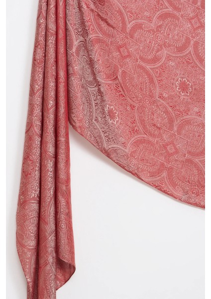 Vera Desen Shine Line Şal Bordo-Mint Yeşili fırsatları