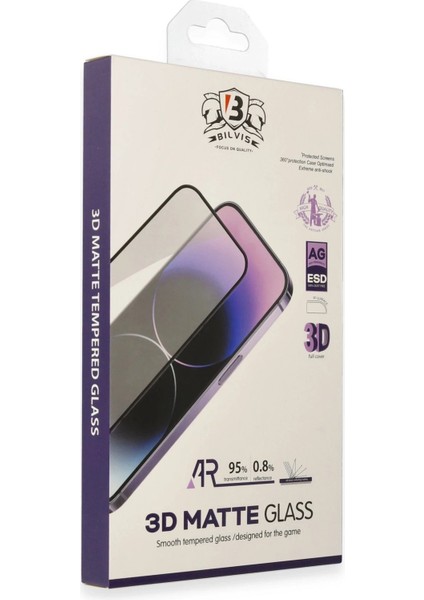 iPhone 15 Bilvis 3D Mat Cam Ekran Koruyucu - NEONX4318-3087