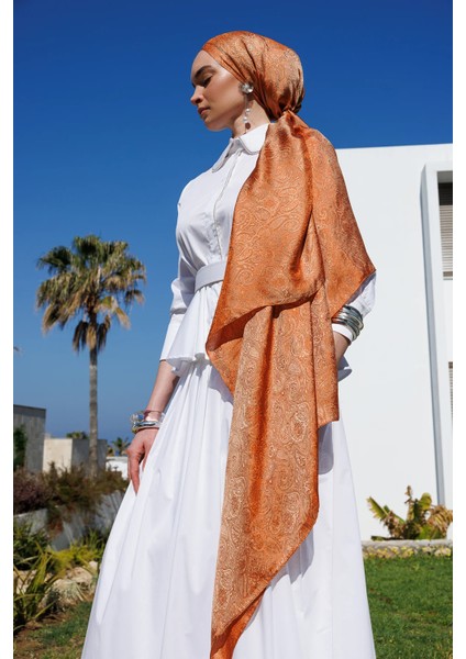 Moren Desen Shine Line Şal Vizon-Tarçın fırsatları