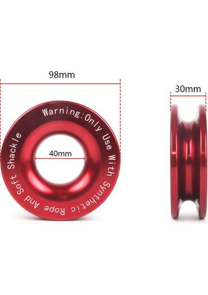 Vinç Kapmak Kurtarma Yüzük 41000LBS Kopma Mukavemeti Halat Tutma Kasnak Römork Çekme Tekerlek Atv Utv Suv Kamyon Off-Road Araç (Yurt Dışından) modelleri