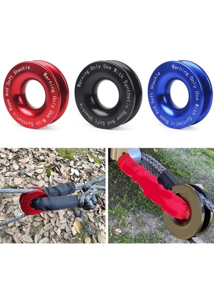 Vinç Kapmak Kurtarma Yüzük 41000LBS Kopma Mukavemeti Halat Tutma Kasnak Römork Çekme Tekerlek Atv Utv Suv Kamyon Off-Road Araç (Yurt Dışından) fırsatları