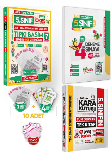 2026 5.Sınıf YENİ SİSTEM İOKBS BURSLULUK ALTIN PAKET Deneme Seti ve Çıkmış Soru Bankası Çözümlü
